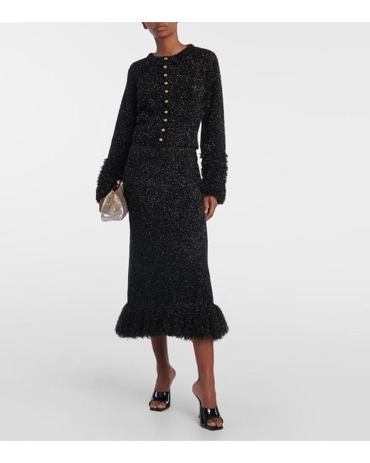 Rabanne Black Cropped Cardigan