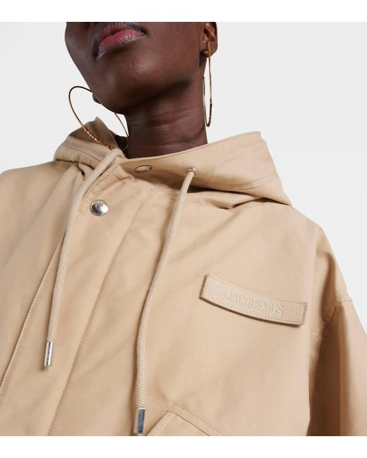 Parka cropped Courte Caraco di Jacquemus in Natural