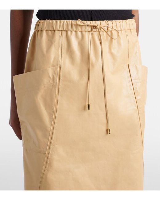 Alaïa Natural Leather Pencil Skirt