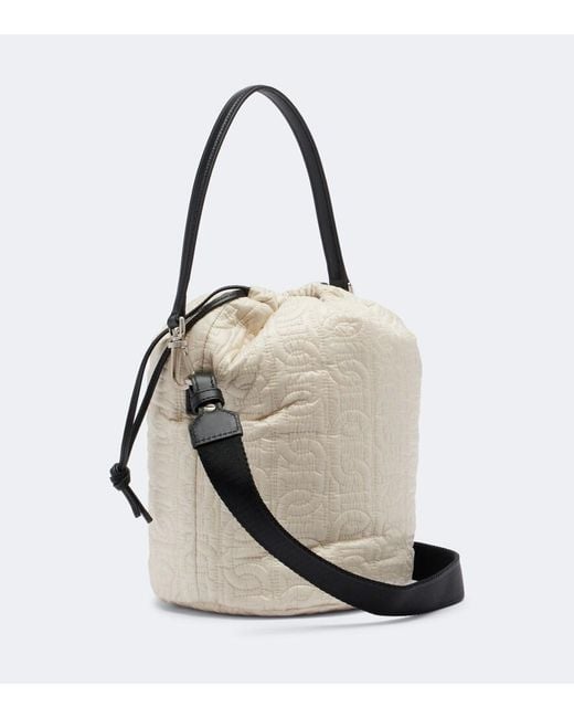Moncler Natural Caradoc Small Quilted Bucket Bag