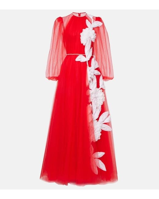 Costarellos Red Bestickte Robe