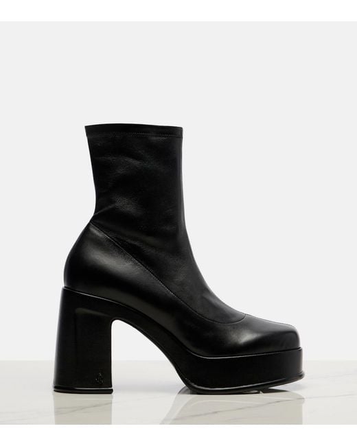 Jimmy Choo Black Hadi Leather Ankle Boots