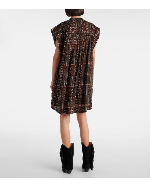 Isabel Marant Black Leazali Cotton Minidress