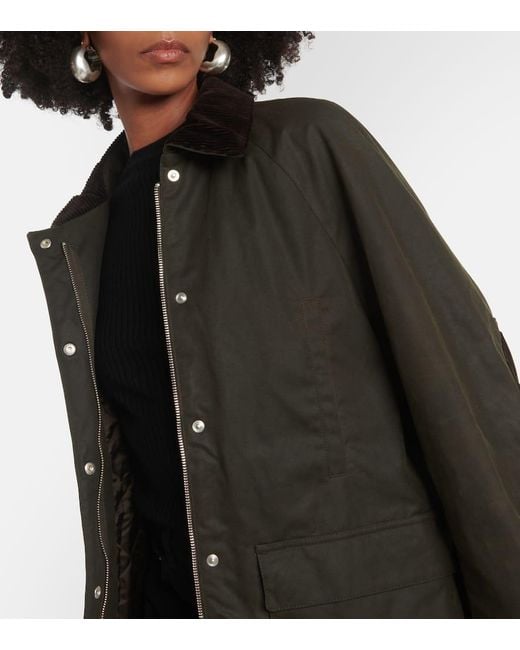 TOTEME Country Coated Cotton Jacket in Black | Lyst