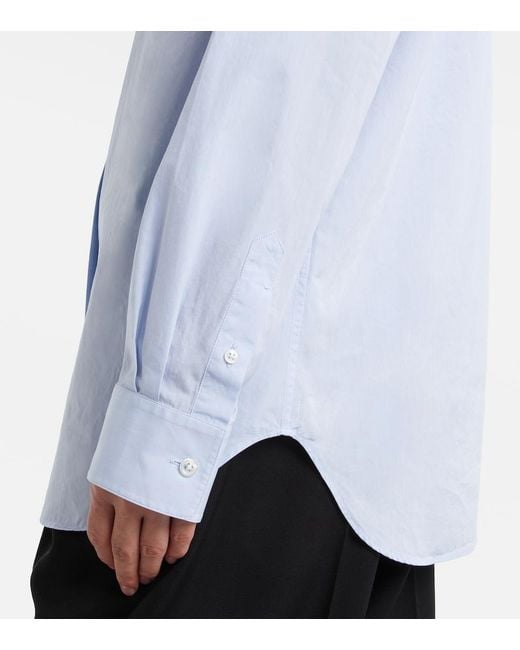 The Row Blue Gavina Cotton Chambray Shirt
