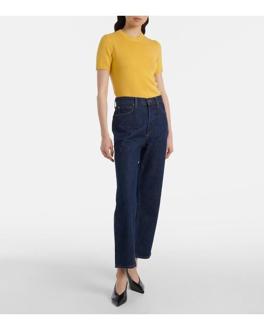 Agolde Blue '90S Pinch Waist High-Rise Straight Jeans