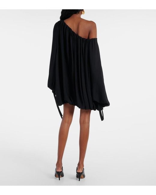 Khaite Black Nash Silk Minidress
