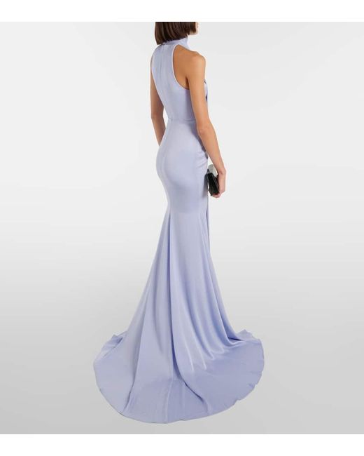 Alex Perry Blue Robe Aus Satin