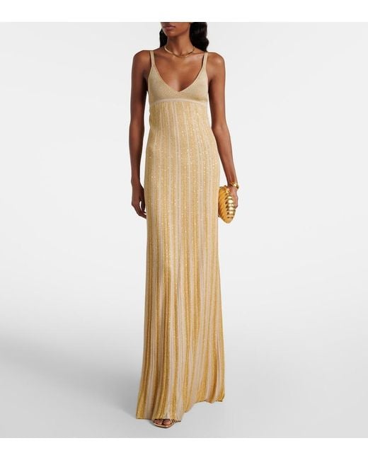 Missoni Metallic Sequined Lame Maxi Dress