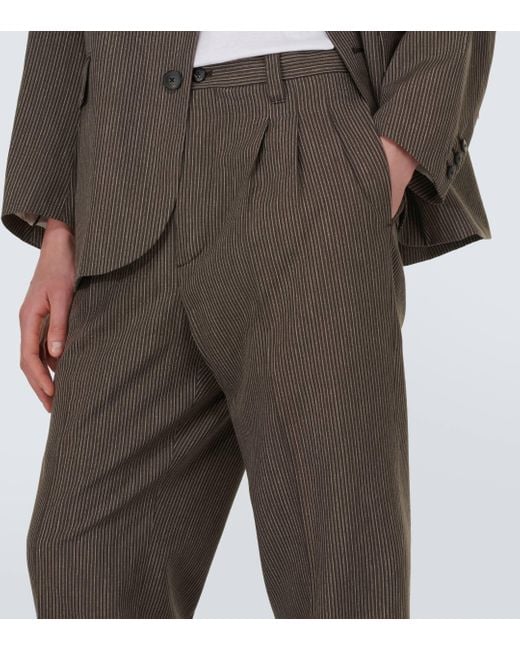 Pantalon droit McCloud Santome en laine et lin Visvim pour homme en coloris Gray