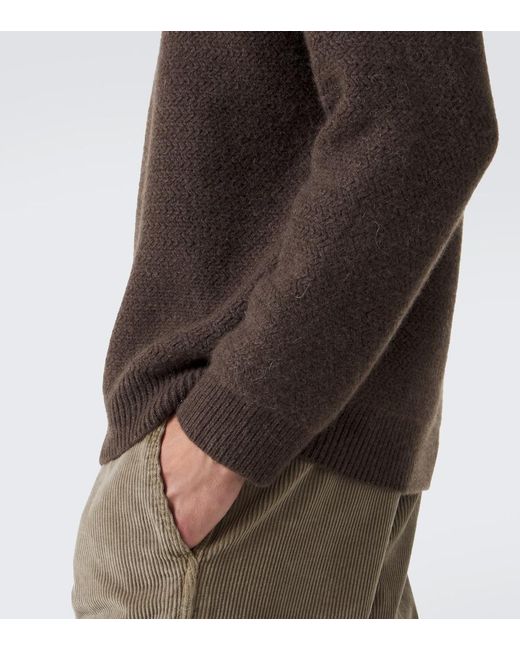 The Row Brown Anish Cashmere And Wool Sweater for men
