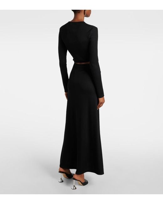 Christopher Esber Black Trio Stone Maxi Skirt