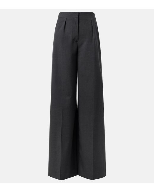 Joseph Black Alanel Virgin Wool Wide-Leg Pants