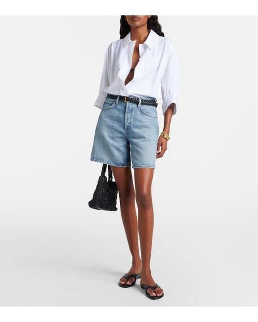 Agolde Blue Dame Denim Shorts