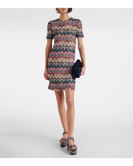 Missoni Blue Julia Raschel Lame Platform Sandals
