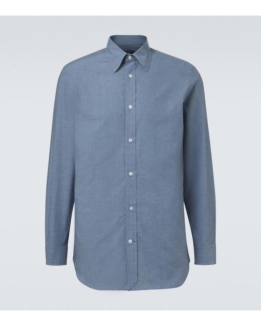 Dunhill Blue Cotton Shirt for men
