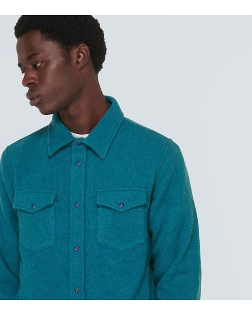 Camicia di God's True Cashmere in Blue da Uomo