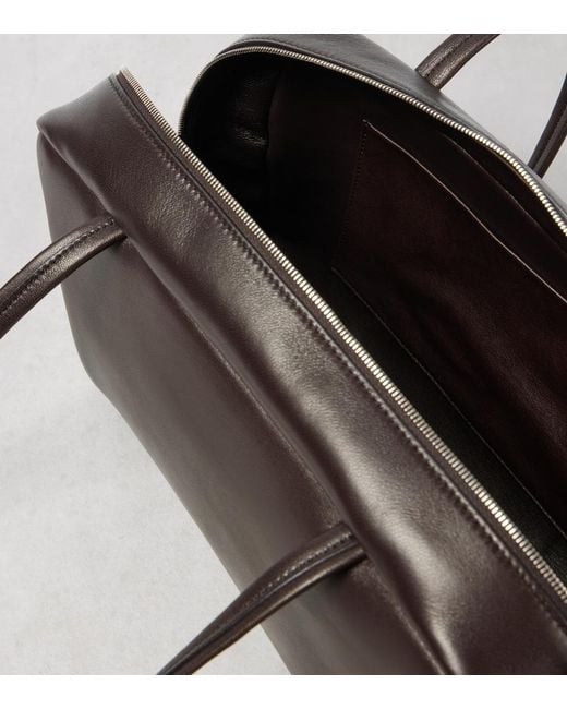 The Row Black Astra Leather Tote Bag