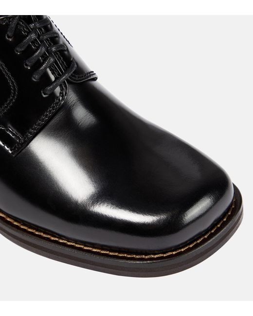 Lemaire Leather Derby Shoes in Black | Lyst