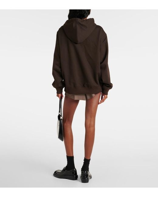 Sudadera Con Capucha De Algodon Prada de color Black