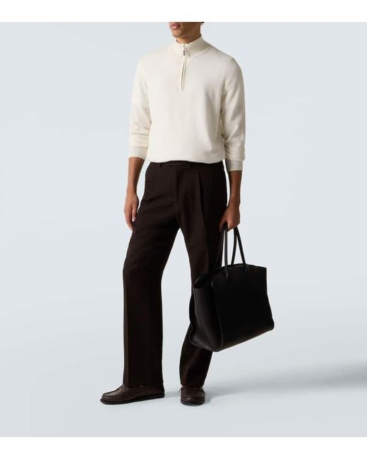 arch4 White Mr Fenchurch Cashmere Half-Zip Sweater for men