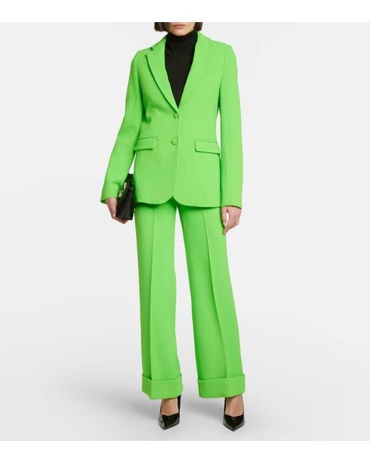 Christopher Kane Green Chroma Wool Blazer