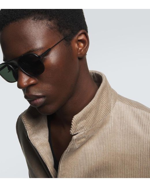 Zegna Green Orizzonte I Round Sunglasses for men