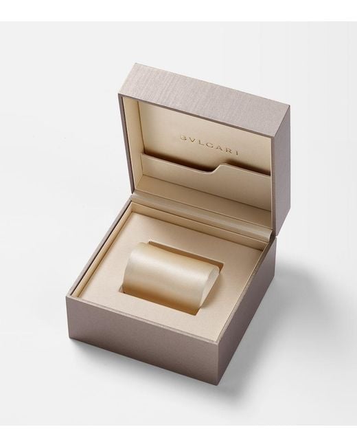 BVLGARI Metallic Uhr Serpenti Tubogas Mit 18Kt Rosegold Und Rubellit