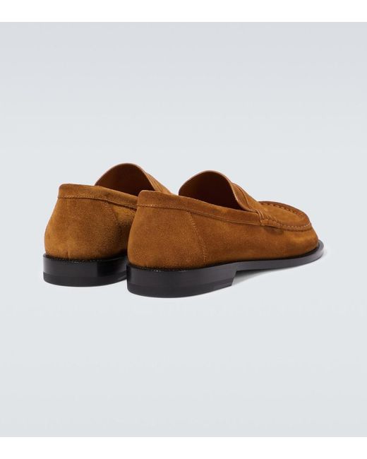 Loewe Loafers Campo Aus Veloursleder in Brown für Herren