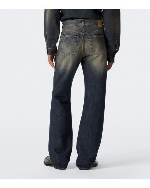 Fendi Gray Faded Straight Jeans for men