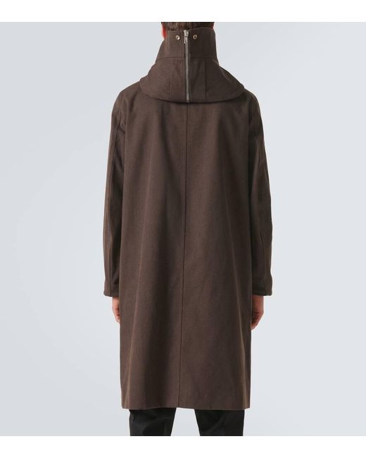 Rick Owens Brown Oversized Cotton Coat for men