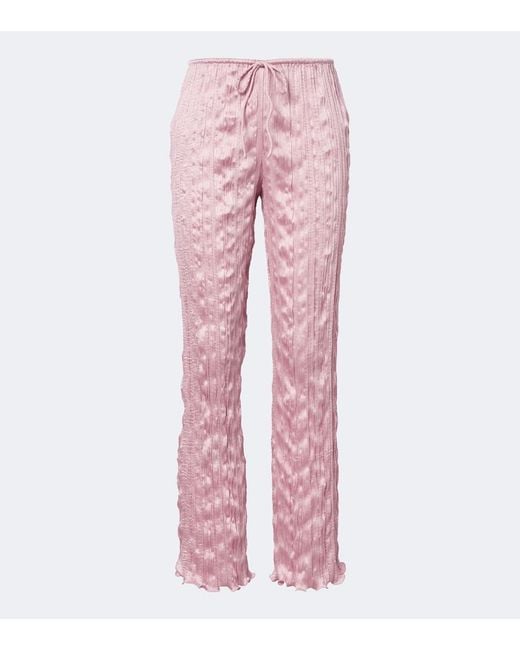 Posse Pink Esme Satin Straight Pants