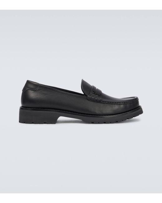 Saint Laurent Black Le Monogram Leather Loafers for men