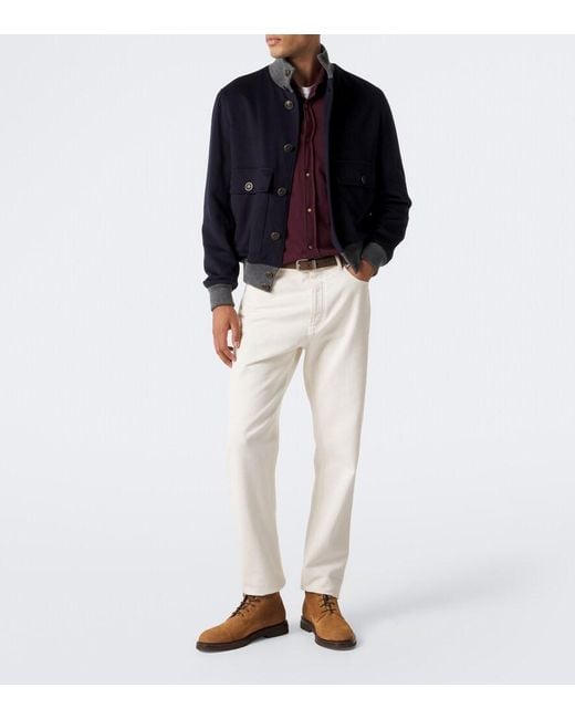 Brunello Cucinelli Brown Suede Lace-Up Boots for men