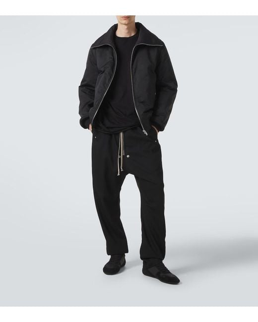 Rick Owens Black Bela Wool Wide-Leg Pants for men