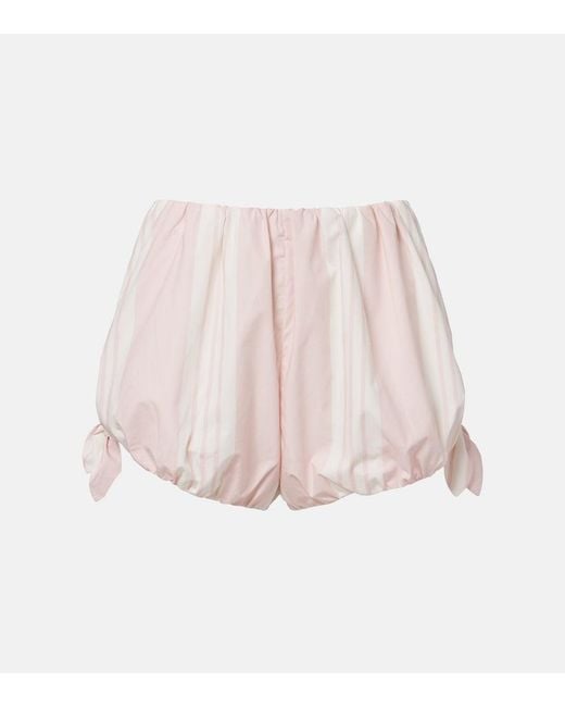Posse Pink Rosie Striped Cotton Shorts