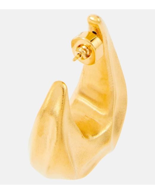 Pendientes de aro Olivia Medium banados en oro Khaite de color Yellow