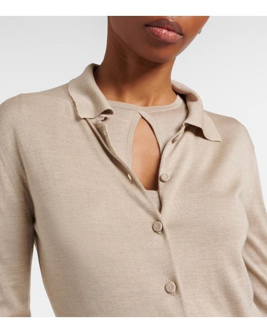 Max Mara Natural Flash Silk And Cashmere Shirt