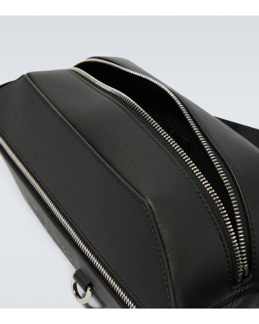 Loewe Black Leather Belt Bag for men