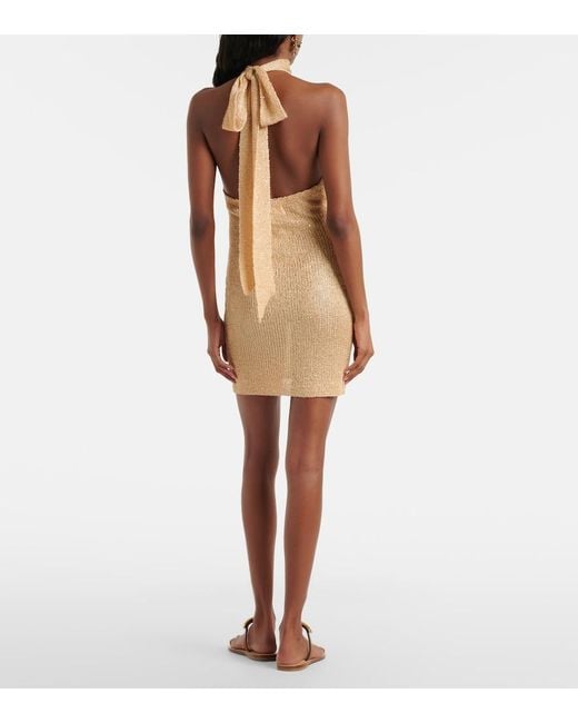 Bananhot Natural Blair Sequined Minidress