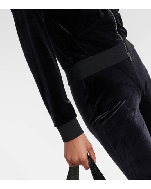 Sweat-shirt a capuche en velours Vetements en coloris Black