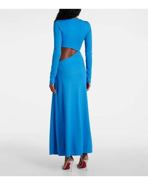 Christopher Esber Blue Cavern Stone Maxi Dress