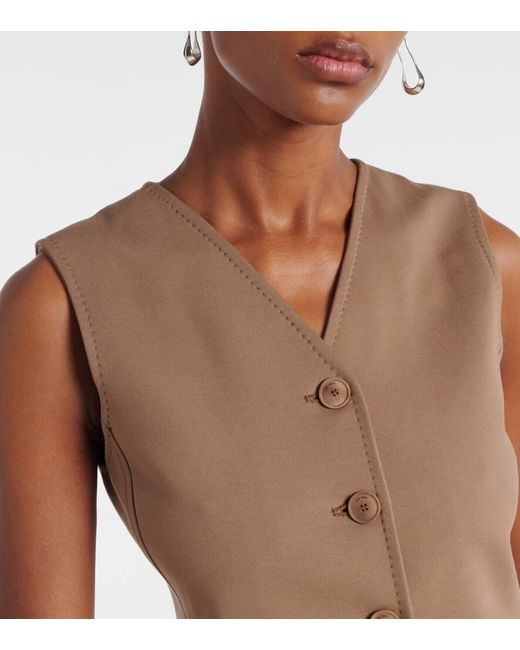 Max Mara Brown Weste Fornovo Aus Jersey