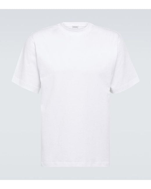 Burberry White Printed Cotton Jersey T-Shirt for men