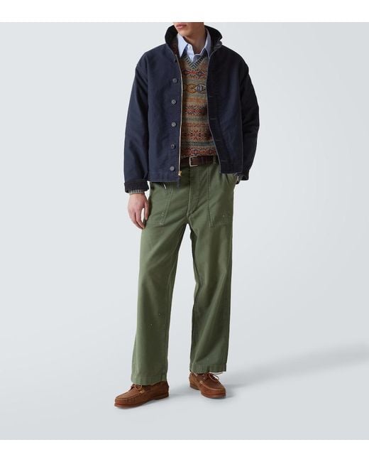 RRL Jungle Cloth Deck Jacket in Blue for Men | Lyst