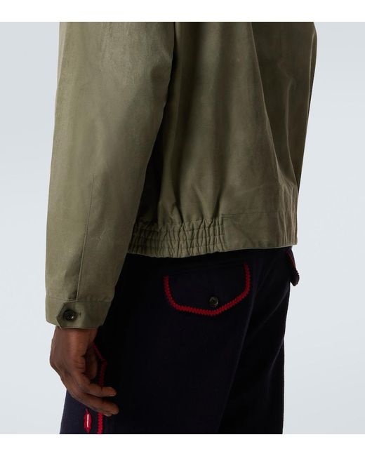 Bode Green Cotton Blouson Jacket for men