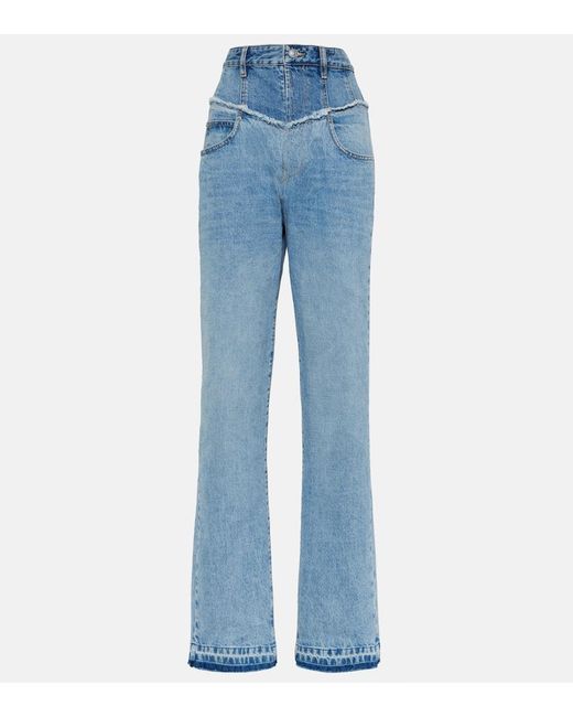 Isabel Marant Blue Noemie High-waisted Denim Jeans