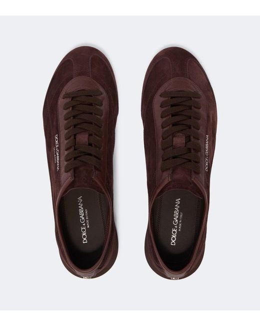Dolce & Gabbana Brown Suede Sneakers for men