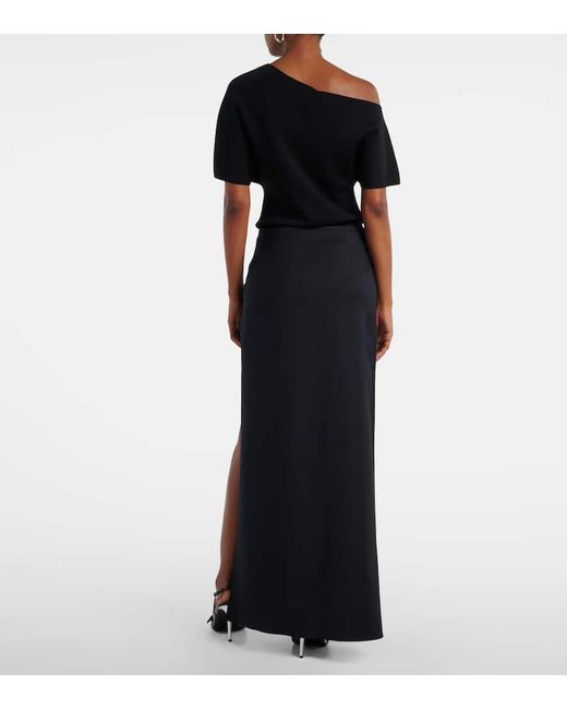 Coperni Black Maxirock Garter Aus Jersey