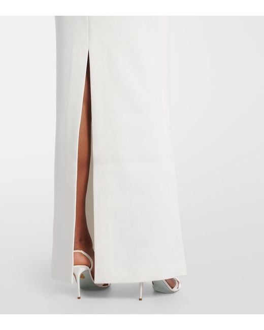 Rebecca Vallance White Bridal Cameron Caped Crepe Gown